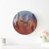 Abstrakte Malerei, bunte Betonwand. Große Wanduhr (Zuhause)