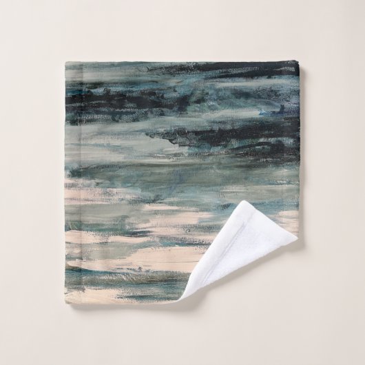 Abstrakte Malerei Coastal Bath Badetuch Set (Waschlappen)