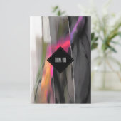 Abstrakte Malerei Danke Geburtstagskarte Einladung (Stehend Vorderseite)