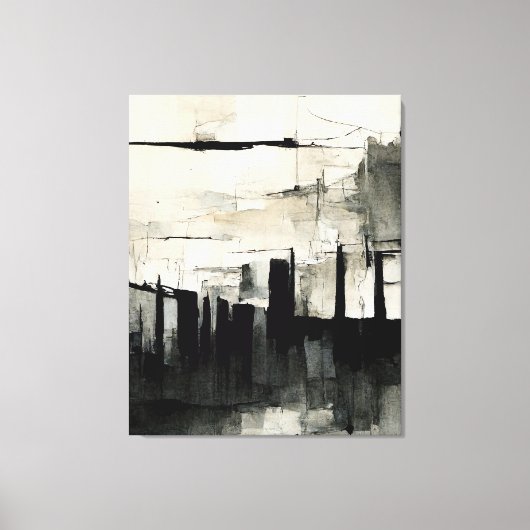 Abstrakte Malerei "Dark Streambed". Canvas Print Leinwanddruck (Vorderseite)