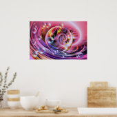 Abstrakte Malerei der digitalen Kunst - Plakatwerb Poster (Küche)