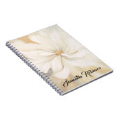 Abstrakte Malerei der weißen Blume. Notizblock (Rechte Seite)