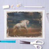 Abstrakte Malerei des beängstigenden Weißhorns Seidenpapier (Handwerk)