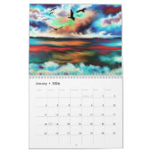 Abstrakte Malerei digitaler Fantasie Art 2025 Kalender (Jan 2026)