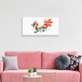 Abstrakte Malerei Drache Leinwanddruck (Insitu (Wohnzimmer))