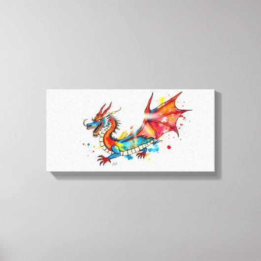 Abstrakte Malerei Drache Leinwanddruck (Vorderseite)