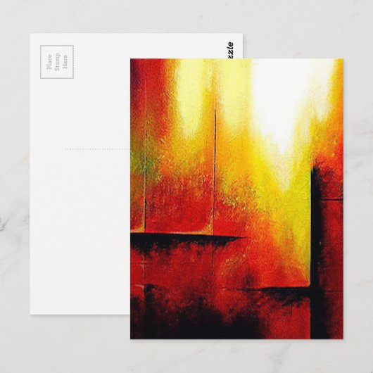 Abstrakte Malerei durch Hizli Postkarte (Vorne/Hinten)