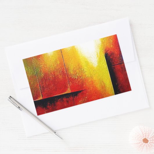 Abstrakte Malerei durch Hizli Rechteckiger Aufkleber (Umschlag)