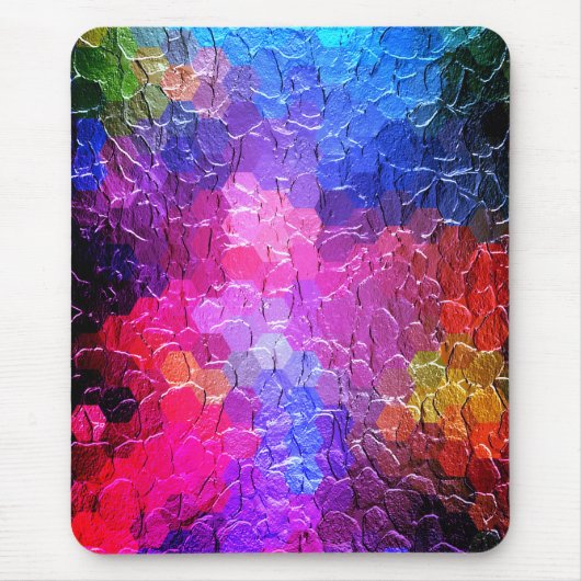 Abstrakte Malerei | Dynamisch Farbige Mousepad (Vorne)