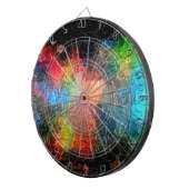 Abstrakte Malerei | Dynamische Farben Dartscheibe (Vorderseite rechts)