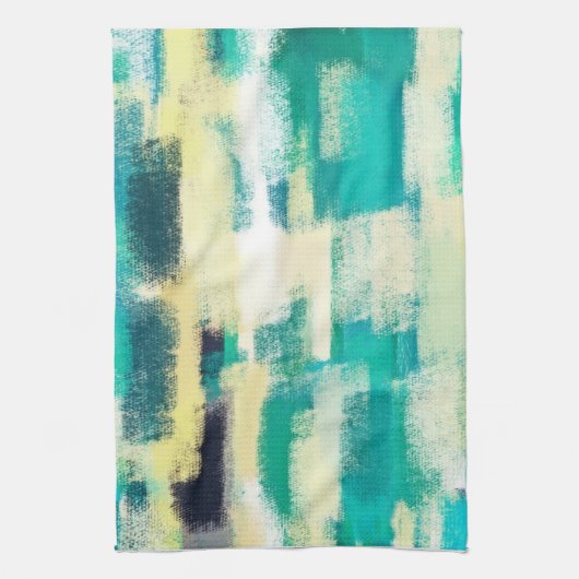 Abstrakte Malerei | Dynamische Farben Geschirrtuch (Vertikal)