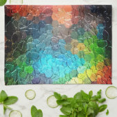 Abstrakte Malerei | Dynamische Farben Küchentuch (Gefaltet)