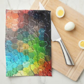 Abstrakte Malerei | Dynamische Farben Küchentuch (Viertel Falte)