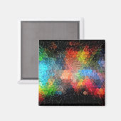 Abstrakte Malerei | Dynamische Farben Magnet (Vorderseite/Rückseite)