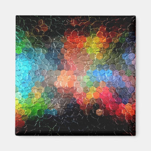 Abstrakte Malerei Dynamische Farben Magnet