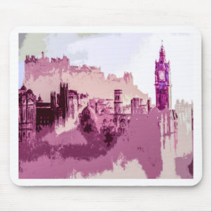 Abstrakte Malerei Edinburgh Hauptstadt von Schottl Mousepad