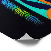 Abstrakte Malerei einer Giraffe 2:3 Poster (Ecke)