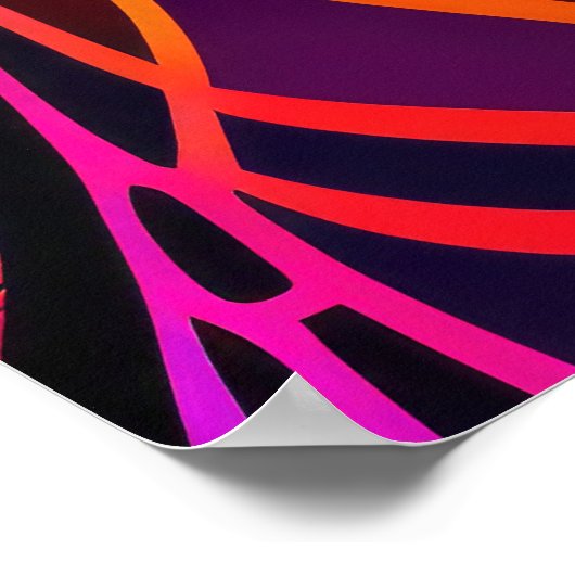 Abstrakte Malerei eines Giraffs 2:3 Poster (Ecke)