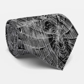 Abstrakte Malerei eines grauen, weißen Stoffes auf Krawatte (Gerollt)