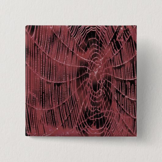 Abstrakte Malerei eines Magenta Pink Cobweb Button (Vorderseite)
