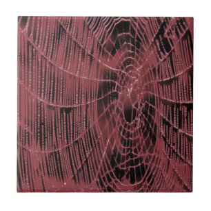 Abstrakte Malerei eines Magenta Pink Cobweb Fliese