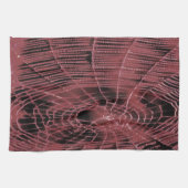 Abstrakte Malerei eines Magenta Pink Cobweb Geschirrtuch (Horizontal)