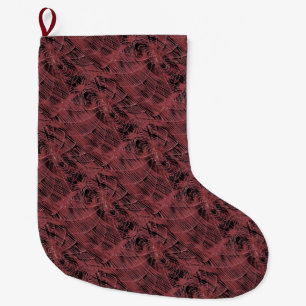 Abstrakte Malerei eines Magenta Pink Cobweb Großer Weihnachtsstrumpf