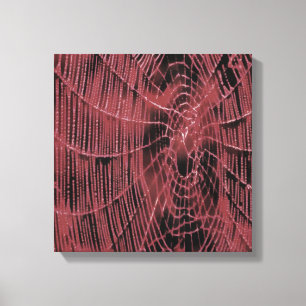 Abstrakte Malerei eines Magenta Pink Cobweb Leinwanddruck