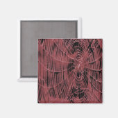 Abstrakte Malerei eines Magenta Pink Cobweb Magnet (Vorderseite/Rückseite)