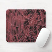 Abstrakte Malerei eines Magenta Pink Cobweb Mousepad (Mit Mouse)