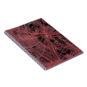 Abstrakte Malerei eines Magenta Pink Cobweb Notizblock (Rechte Seite)