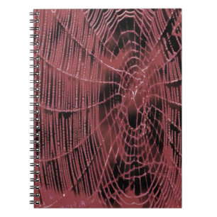 Abstrakte Malerei eines Magenta Pink Cobweb Notizblock