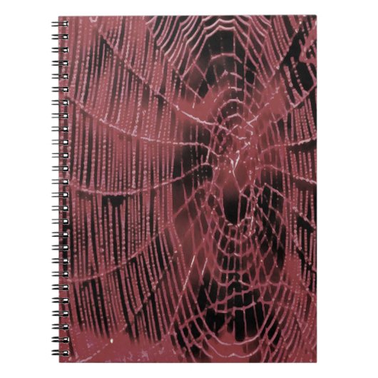 Abstrakte Malerei eines Magenta Pink Cobweb Notizblock (Vorderseite)