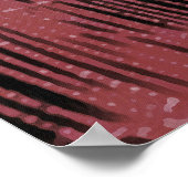 Abstrakte Malerei eines Magenta Pink Cobweb Poster (Ecke)