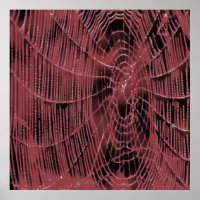 Abstrakte Malerei eines Magenta Pink Cobweb