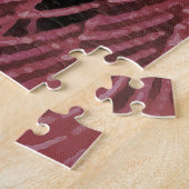 Abstrakte Malerei eines Magenta Pink Cobweb Puzzle (Seite)