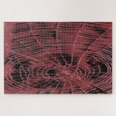 Abstrakte Malerei eines Magenta Pink Cobweb Puzzle (Horizontal)