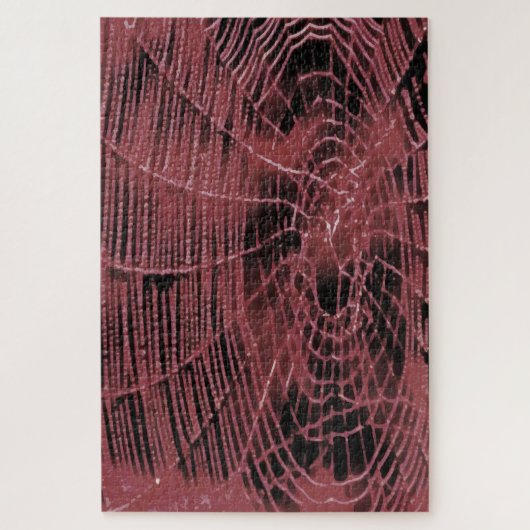 Abstrakte Malerei eines Magenta Pink Cobweb Puzzle (Vertikal)