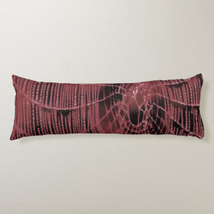 Abstrakte Malerei eines Magenta Pink Cobweb Seitenschläferkissen