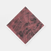 Abstrakte Malerei eines Magenta Pink Cobweb Serviette (Ecke)