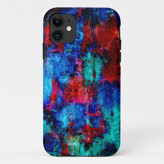 Abstrakte Malerei farbenfrohe Kunst Blumengrunge Case-Mate iPhone Hülle (Rückseite)