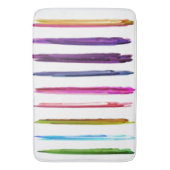 Abstrakte Malerei farbenfrohe Pinselstriche Schlag Badematte (Vorderseite Vertikal)