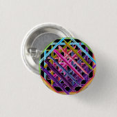 Abstrakte Malerei farbenfrohe Pinselstriche Schlag Button (Vorne & Hinten)