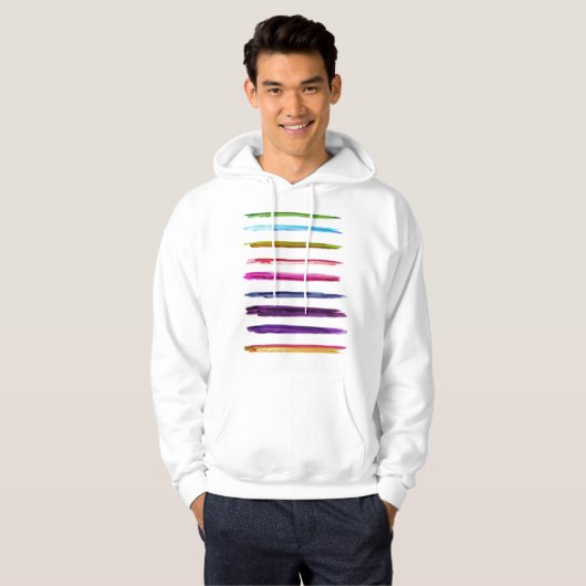 Abstrakte Malerei farbenfrohe Pinselstriche Schlag Hoodie (Vorne ganz)