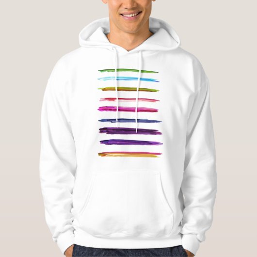Abstrakte Malerei farbenfrohe Pinselstriche Schlag Hoodie (Vorderseite)