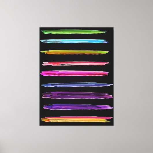 Abstrakte Malerei farbenfrohe Pinselstriche Schlag Leinwanddruck (Vorderseite)