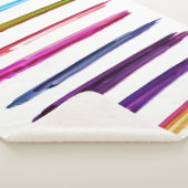 Abstrakte Malerei farbenfrohe Pinselstriche Schlag Sherpadecke (3/4)