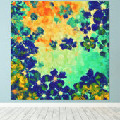 Abstrakte Malerei | Frühlingsblumen Leinwanddruck (Insitu (Holzboden))