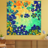 Abstrakte Malerei | Frühlingsblumen Leinwanddruck (Insitu (Wohnzimmer))