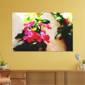 Abstrakte Malerei | Frühlingsblumen Leinwanddruck (Insitu (Wohnzimmer))